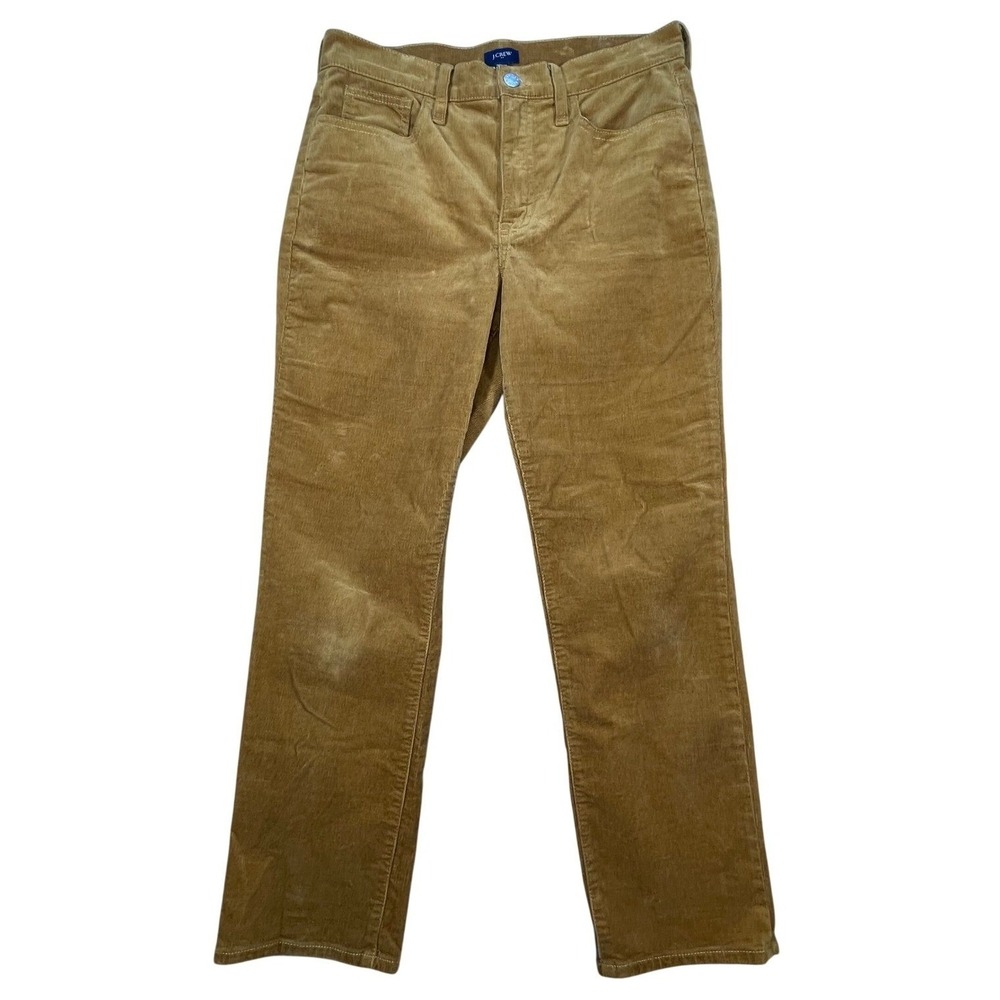 J.Crew Tan Re-Imagined Corduroy Straight Pants Women 28P